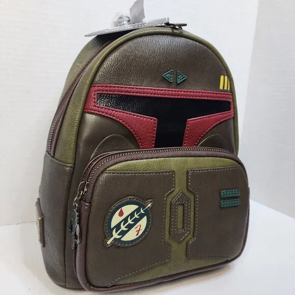 Disney Loungefly Mini Backpack - Star Wars Boba Fett Cosplay Mini Backpack NEW! - Picture 2 of 12